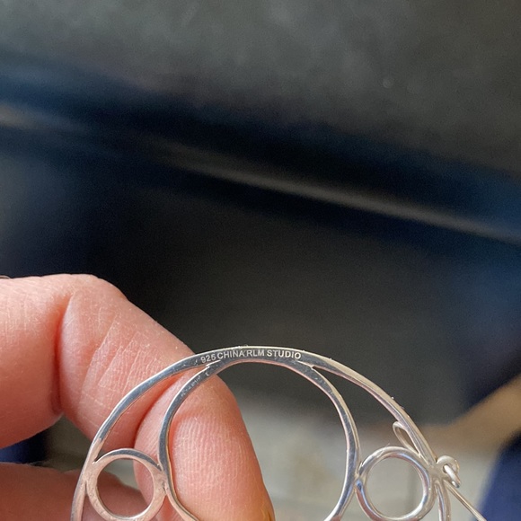 Robert Lee Morris RLM Large Sterling Silver Earrings - Picture 5 of 6